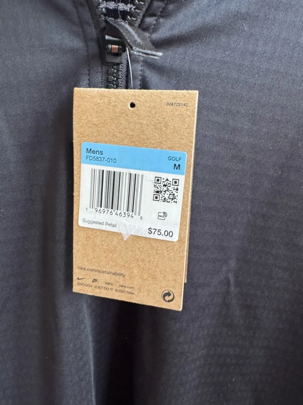 Nike Men's Dri-FIT Victory Golf ½ Zip Black Size M NEW
